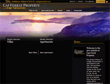Tablet Screenshot of cap-ferrat-properties.com